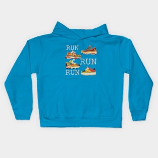 Sneakers run print 2 Kids Hoodie